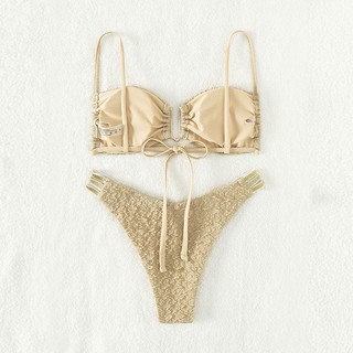Bikini nâu trà phối khoen mẫu mới