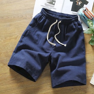 Quần sooc đũi nam BATIR chất đũi mềm mát, quần short chuẩn form cạp chun dây rút