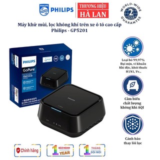 Máy Lọc Không Khí Khử Mùi Philips GP5201 Trên Xe Ô Tô Thương hiệu Hà Lan, Công suất 3W - Bh 1 Năm