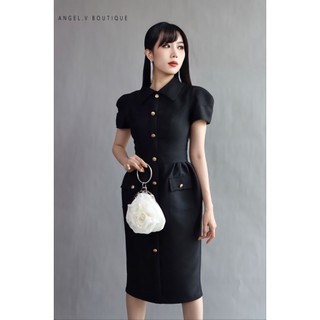 Đầm đen tafta thiết kế cao cấp - Angel V