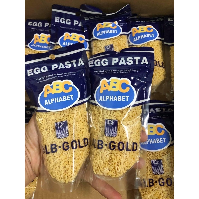 Mì Nui Trứng Tách Muối Egg Pasta Hình Chữ Cái ABC 90G Nhật Bản Cho Bé Ăn Dặm Thành Phần Tự Nhiên An Toàn Date 2024