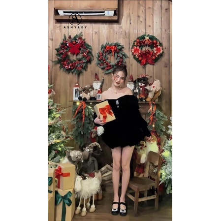 JUMSUITS NHUNG DÀI TAY ĐEN