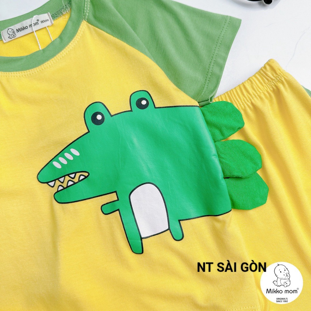 Bộ cộc thun lạnh Mikko Mom hình thú siêu yêu mềm mát cho bé