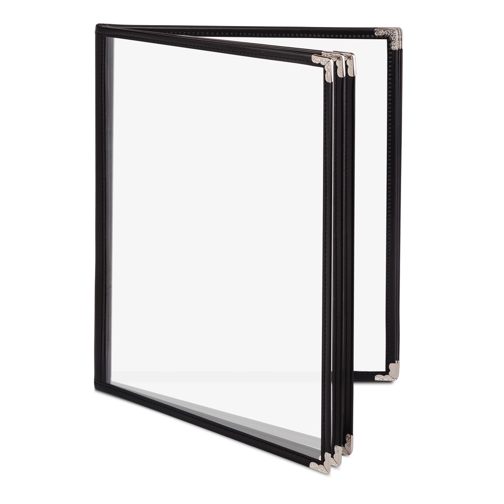 Bìa menu 16 trang  A4 Đen/Nâu