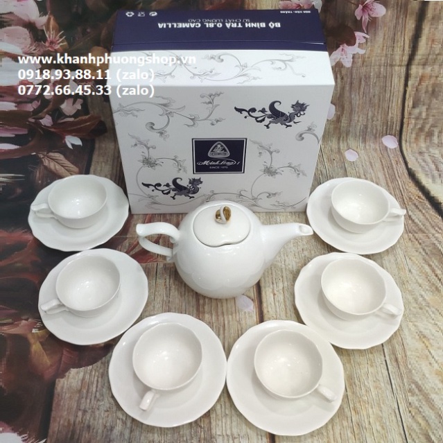 bộ ấm trà mẫu đơn sứ Minh Long - bộ ấm trà mẫu đơn gốm sứ minh long bán buôn bán sỉ