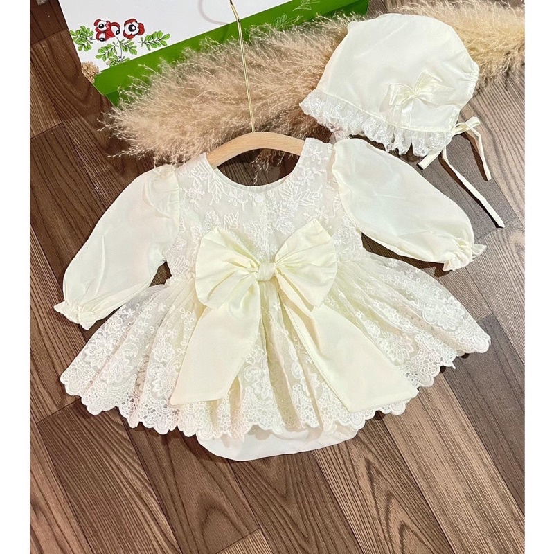 Pass váy cho bé kèm mũ hoặc tuban