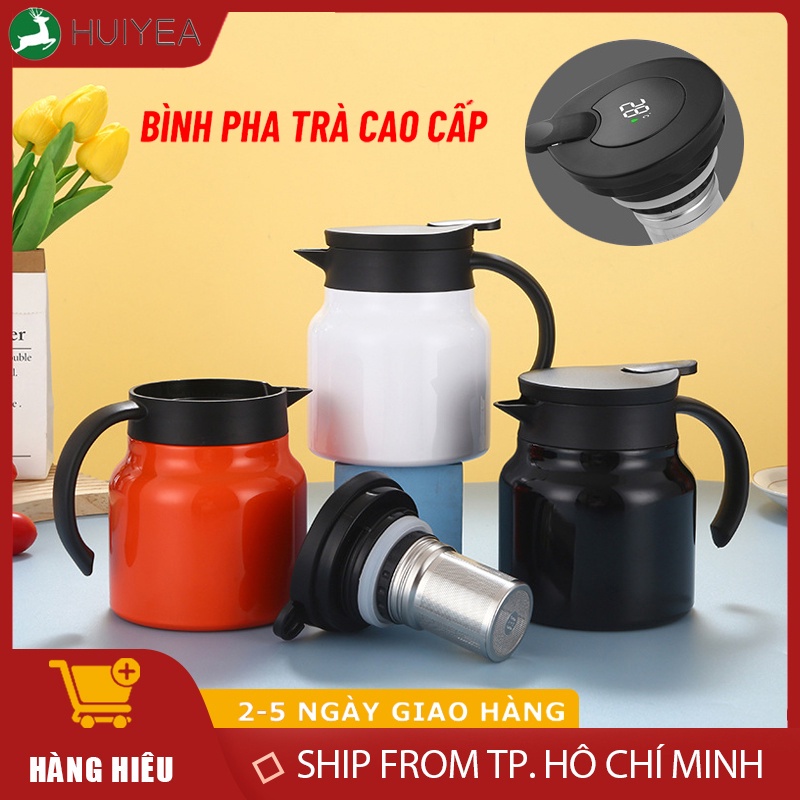 Ấm giữ nhiệt pha trà Bình Pha Trà Giữ Nhiệt Ca giữ nhiệt pha trà inox 316 dung tích 1 lít hàng cao cấp