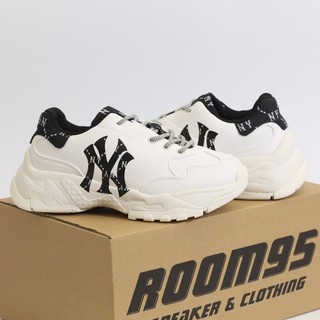 Giày thể thao sneaker mlb ny đen gót đen