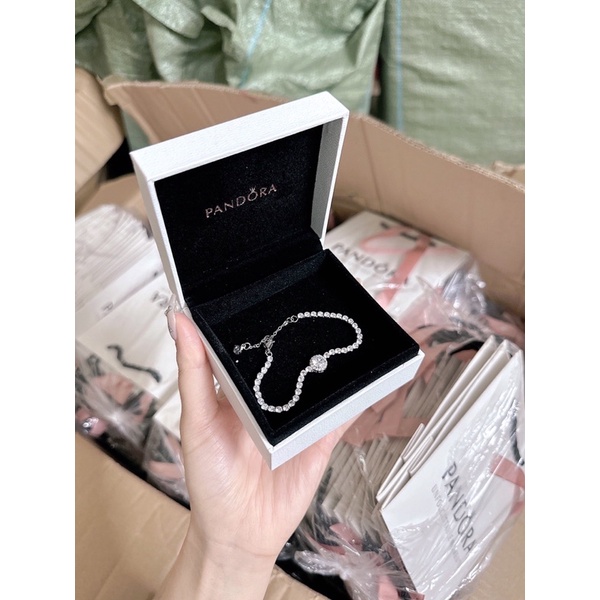 Vòng tay pandora đá hình tròn sáng cực đẹp