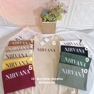 Áo thun 3158 tay lỡ chất cotton khô Nirvana