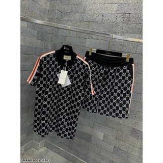 Bộ Áo Thun Cotton + Quần Sooc Gucci1 Cỡ Lớn Thoải Mái Thời Trang Mùa Hè 05