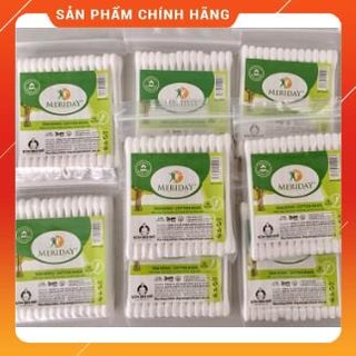 10 gói Tăm Bông Meriday Bông Bạch Tuyết (40 Que) chính hãng