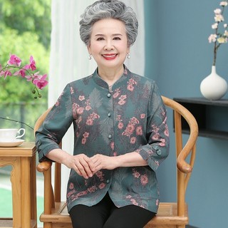 Áo bà ba cho mẹ cho bà, áo sơ mi nữ trung niên áo kiểu cổ tàu