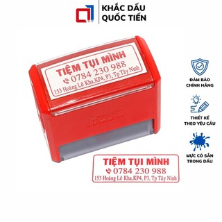 Con Dấu Bán Hàng Cho Các Shop, Các Cửa Hàng, Thiết Kế Con Dấu Theo Yêu Cầu Kích Thước 22x58mm T414