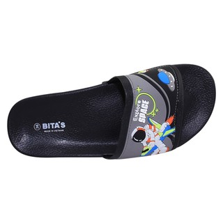 Dép quai ngang bé trai Bita's EBY.15 (Đen + Đỏ + Navy)