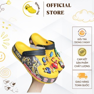 Dép Crocs Kid Robot vàng 🔥 HÀNG LOẠI 1 🔥 Dép sục Crocs cao su màu vàng, dép sục hoạt hình cho bé siêu đáng yêu