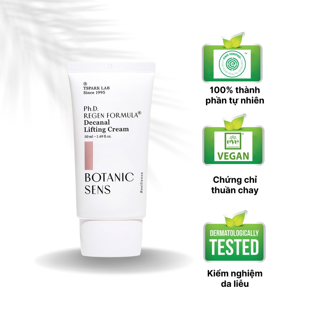 Kem nâng cơ, trẻ hóa, tái tạo da công thức thuần chay BOTANICSENS Decanal Lifting Cream