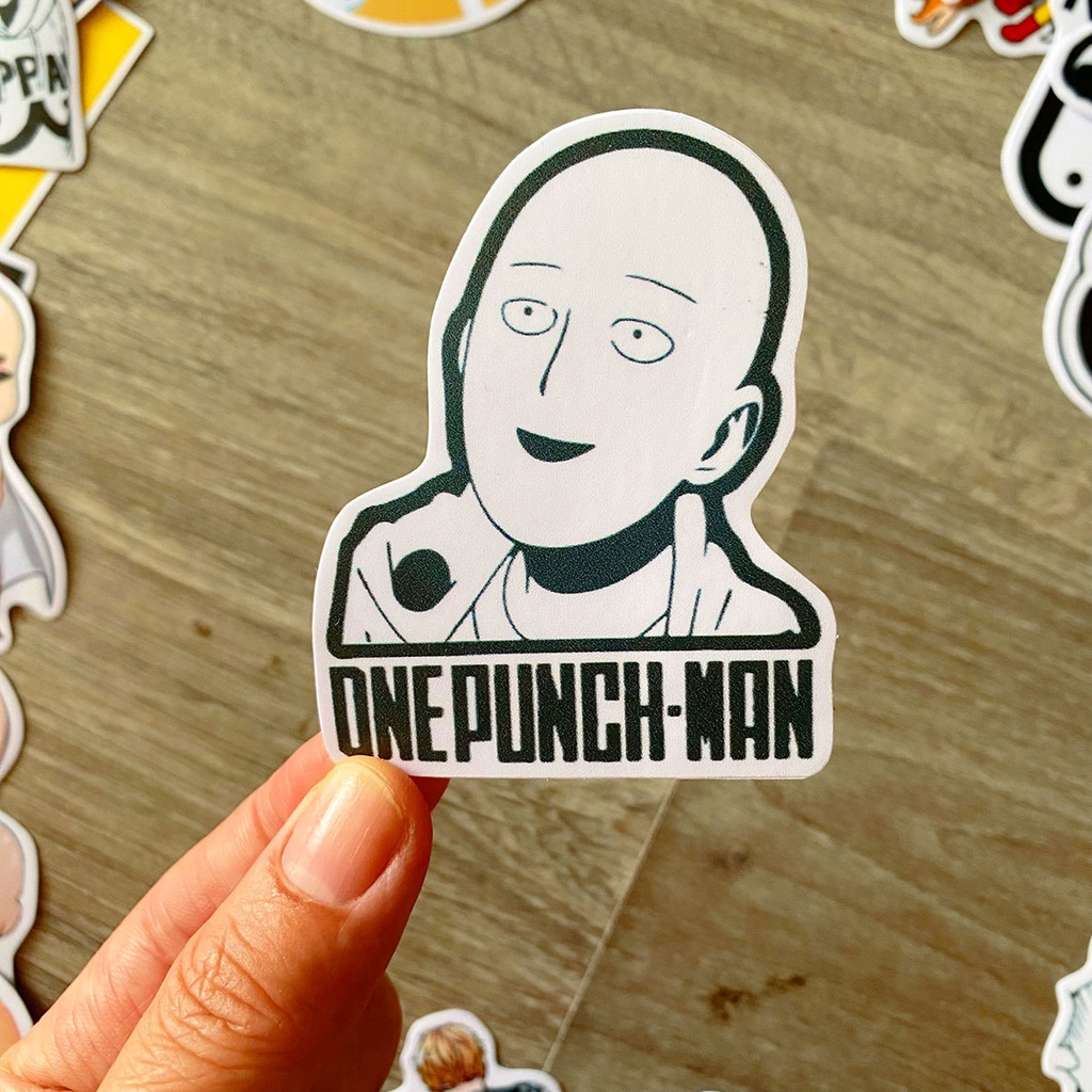 Sticker Chủ Đề ONE PUNCH MAN Hình Dán Decal Chất Lượng Cao Chống Nước Trang Trí Va li, Xe, Laptop, Nón Bảo Hiểm