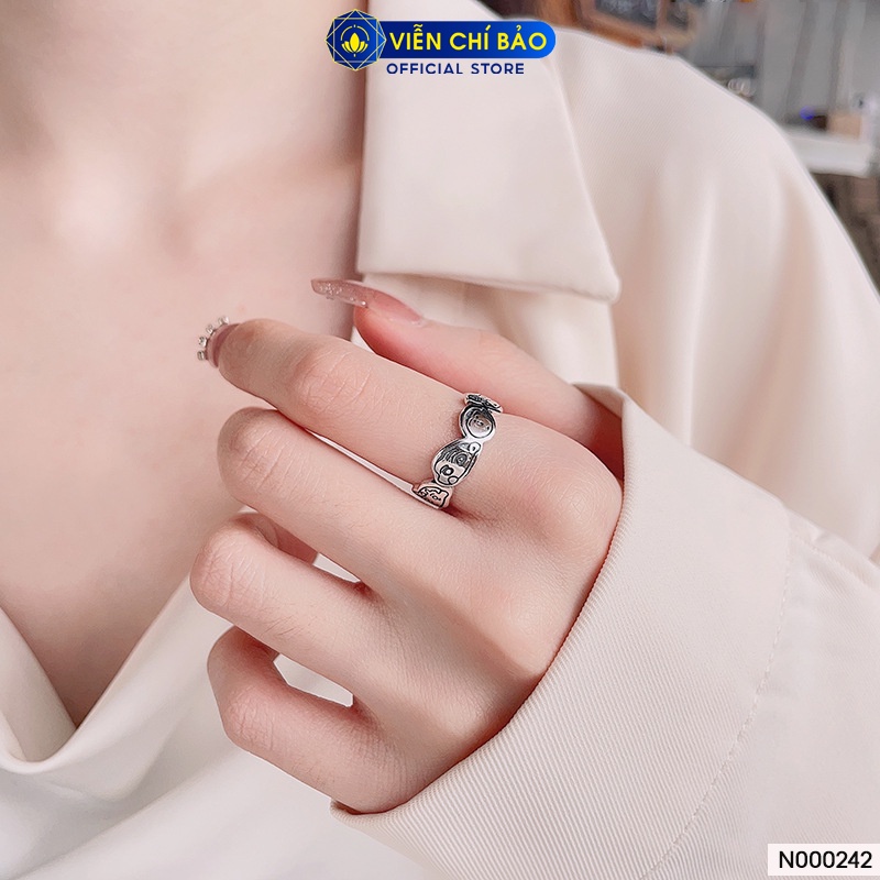 Nhẫn bạc nữ Shin chất liệu bạc Thái 925 thời trang phụ kiện trang sức Viễn Chí Bảo N000242