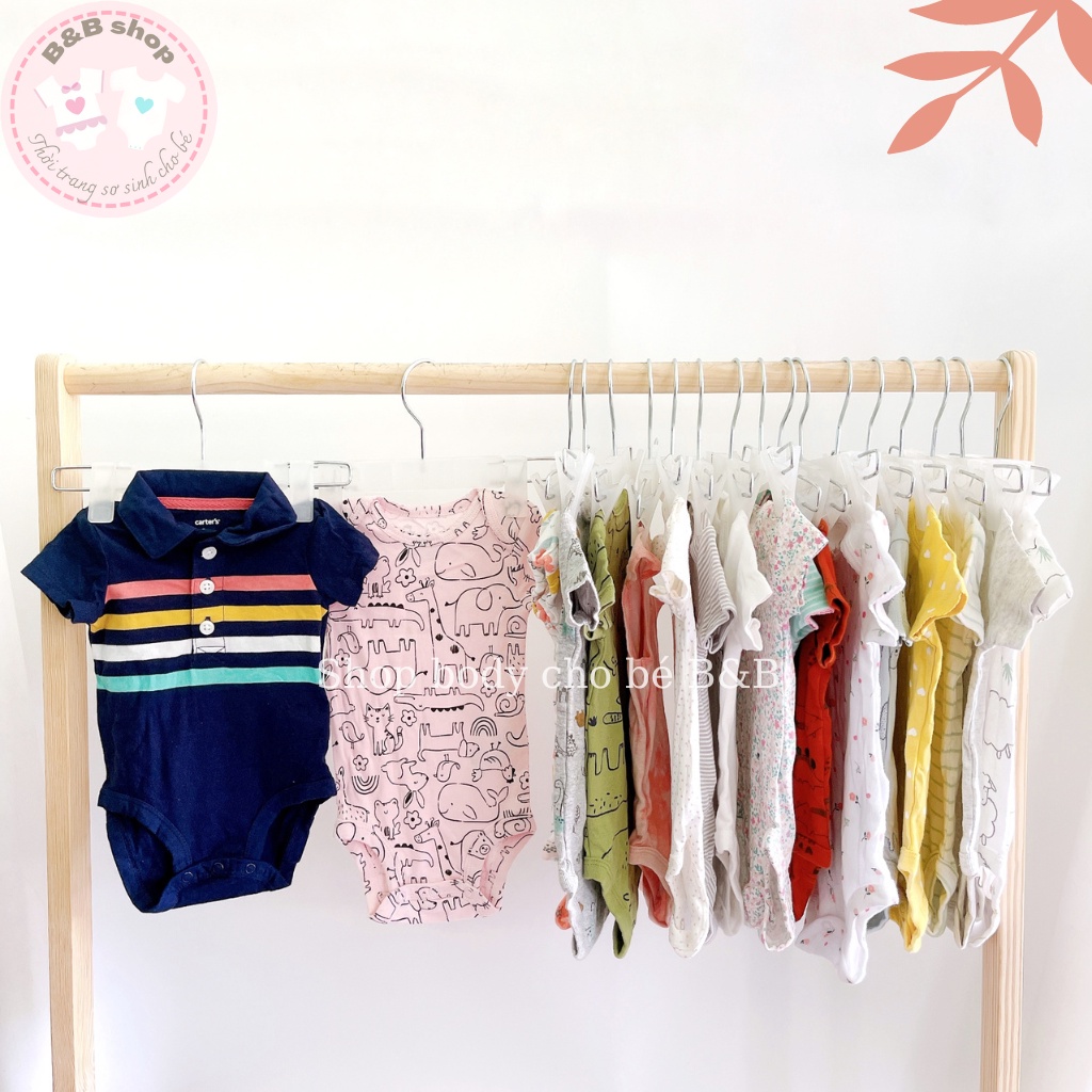 (Chọn mẫu 0-3m) Bodysuit Carter cho bé, body chip xuất dư Cambodia chất cotton cho bé sơ sinh và bé trai bé gái