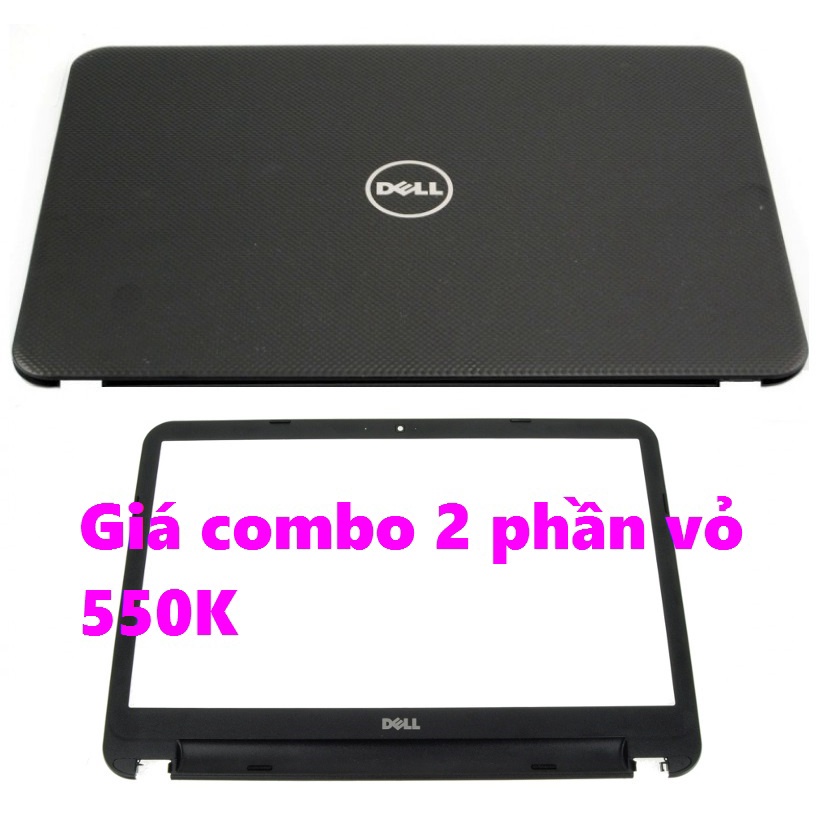 GIÁ SỐC - Vỏ laptop COMBO AB Dell Inspiron 15R 3521, 3537 - Vỏ ốp lưng (vỏ A) & vỏ mặt viền màn hình (vỏ B) laptop Dell.