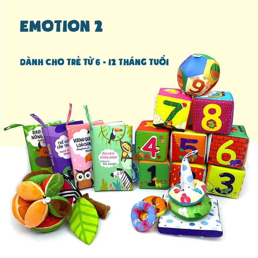 Đồ chơi cho bé PiPoVietnam - Combo Emotion 2  Đồ chơi vận động, phát triển tư duy cho bé.