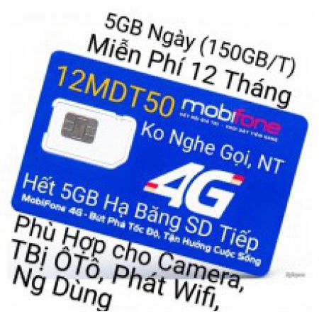 Sim 4g Mobifone ( Tặng 5gb/Ngày/12 Tháng)