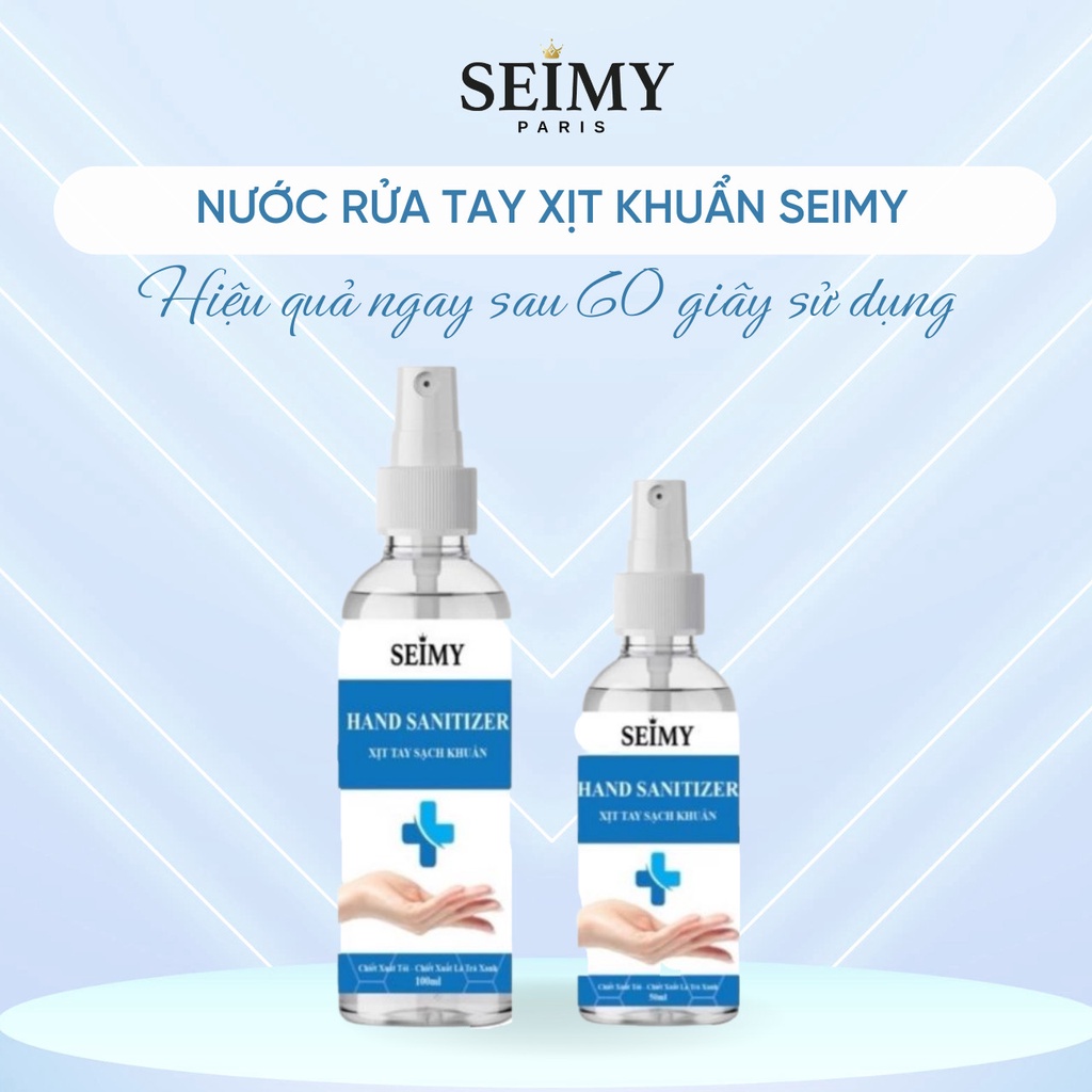 Nước rửa tay xịt khuẩn Seimy - Hand Sanitizer 50-100ml