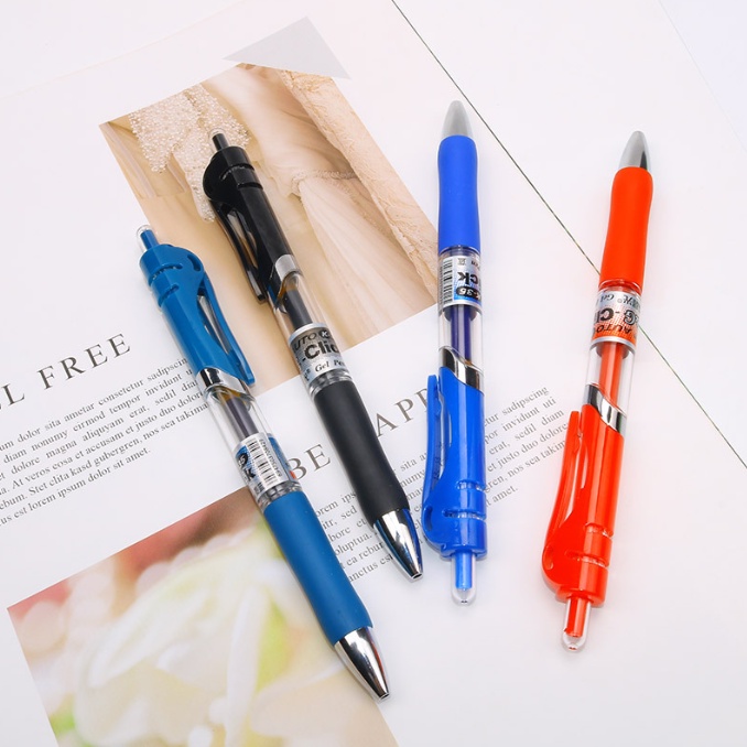 Bút gel mg gp1008 bút bi bấm mg gp1008 mực xanh đen đỏ ngòi 0,5mm Bút gel cho học sinh sinh viên có ruột thay thế