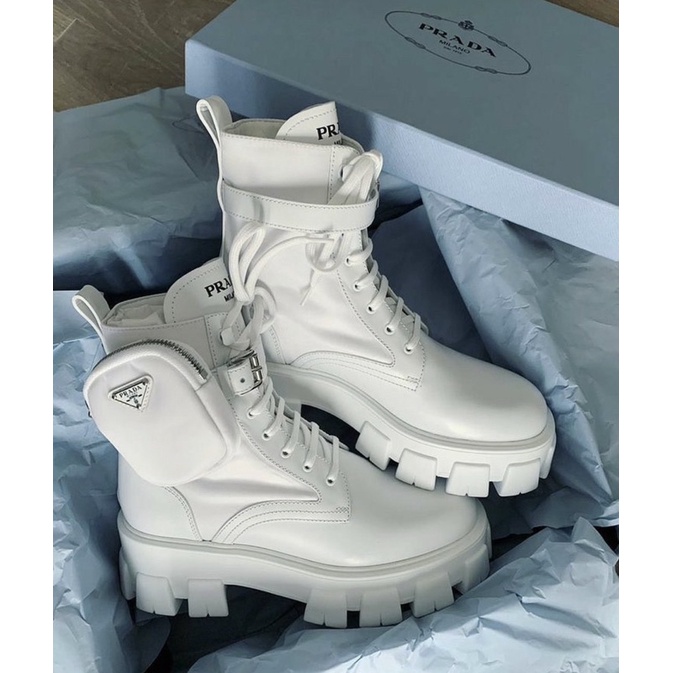BOOTS PRADAA ĐẾ CAO CÓ TÚI HỘP FULL BILL BOX