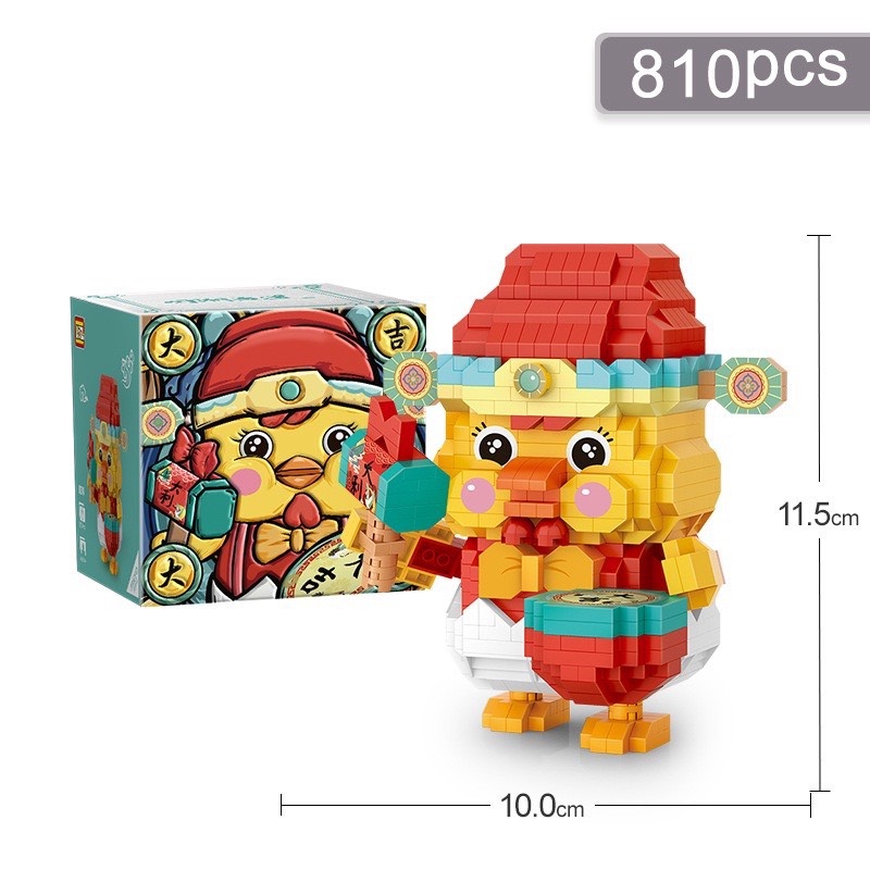 Đồ chơi lắp ráp mô hình chú vịt đánh trống dễ thương-9274