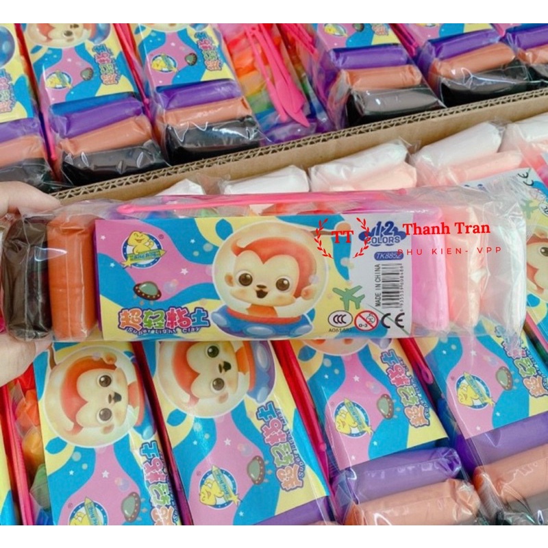 Đất Sét Tự Khô Nhật 12 Màu, 24 Màu, 36 Màu An Toàn Dành Cho Bé