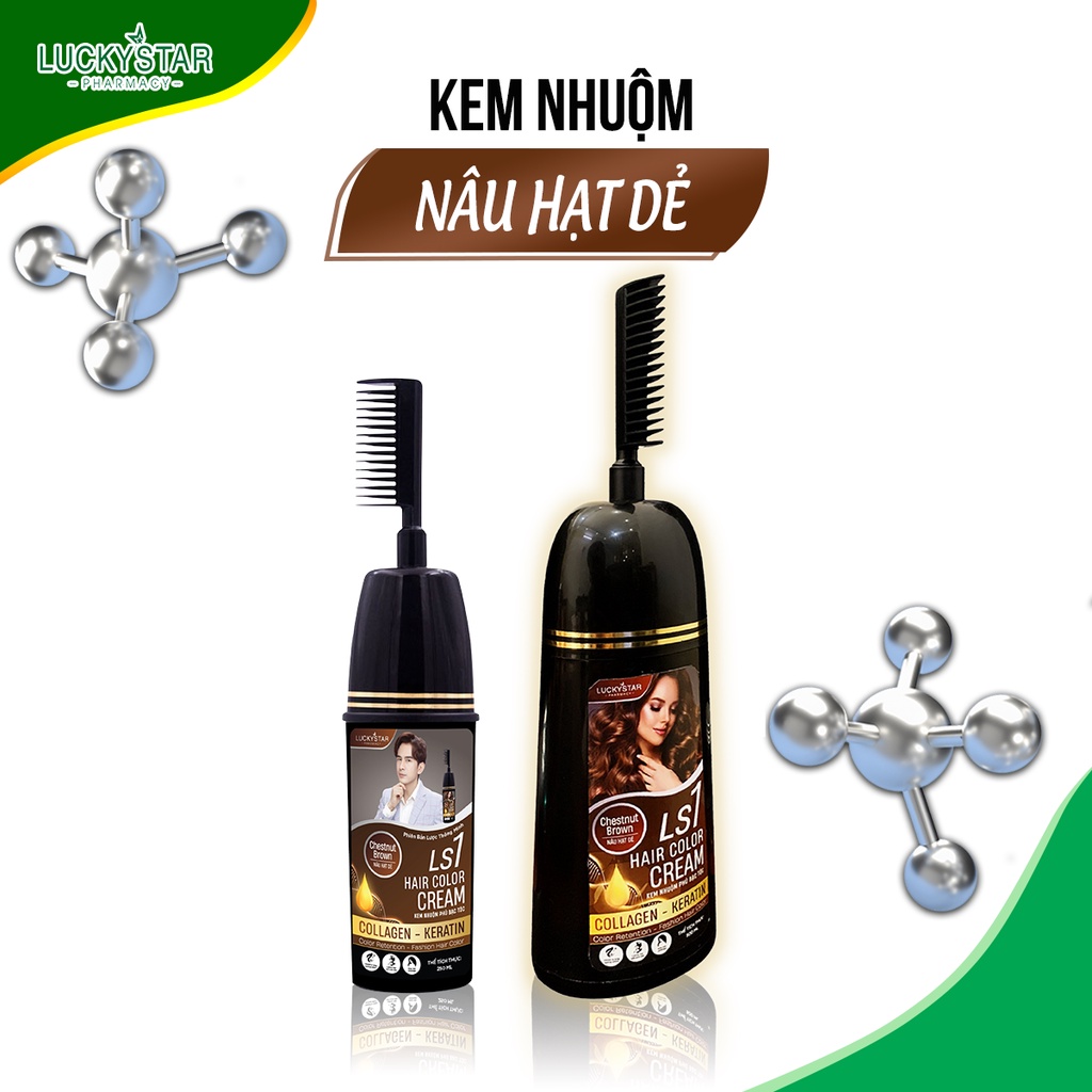 Kem Nhuộm Lucky Star Màu Nâu Hạt Dẻ 250ml/ 500ml