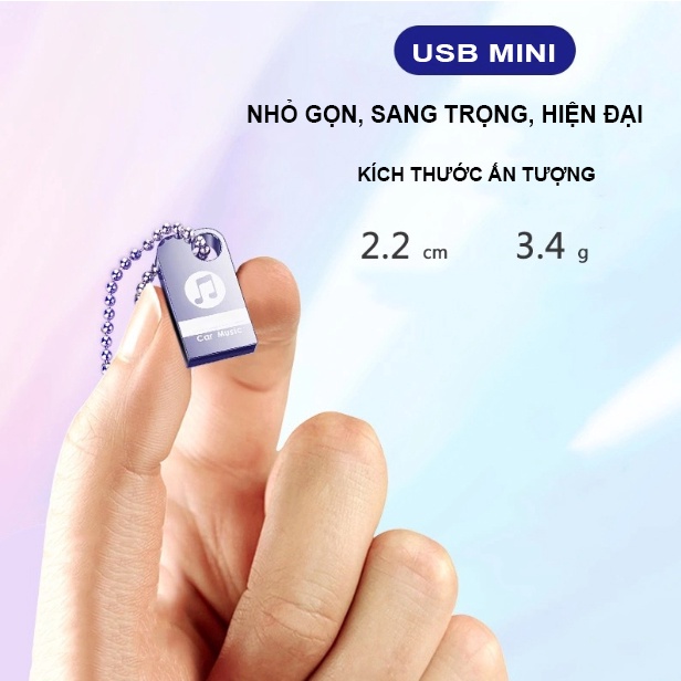 Usb nghe nhạc trên ô tô có sẵn 1000 bài chất lượng cao đầy đủ các thể loại hình và tiếng bảo hành 5 năm
