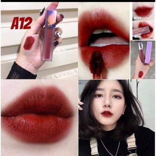 Son black rouge a12 nắp tím màu đỏ nâu siêu đẹp