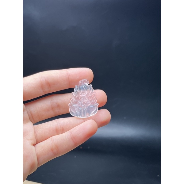 Mặt dây chuyền hồ ly thạch anh trắng