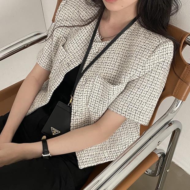 Áo khoác blazer form croptop dáng ngắn phong cách Hàn Quốc thời trang sang trọng cho nữ MA105 | BigBuy360 - bigbuy360.vn
