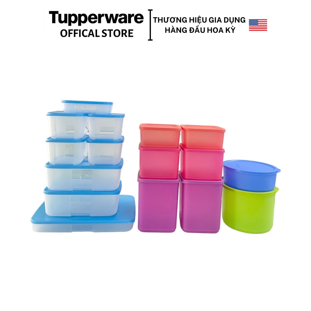 Bộ hộp trữ đông, trữ mát Tupperware Freezermate Jumbo 8 và Magic set 16 - Bảo hành trọn đời - Nhựa nguyên sinh an toàn
