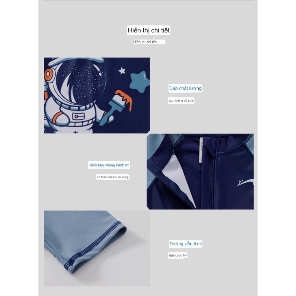 ĐỒ BƠI LIỀN THÂN BÉ TRAI MẪU PHI HÀNH GIA