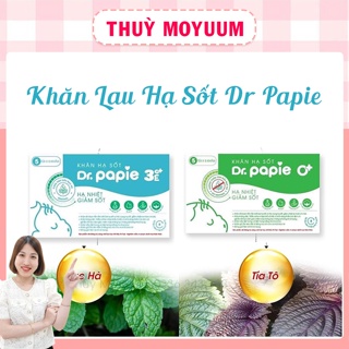 Khăn lau hạ sốt Dr Papie chính hãng cho bé 0m+, 3m+