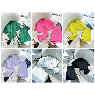 Sét bộ 3 món áo vest nữ croptop tay ngắn và chân váy dán a tặng kem bra Bigsize Kim Ngân từ 50 kg đến 100 M L Xl Xx