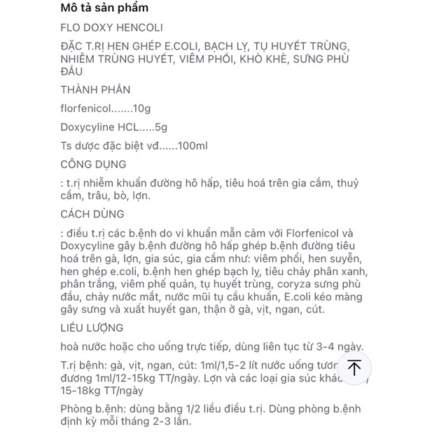 FLODOXY gà đá, cho gà đá bi hen khẹt