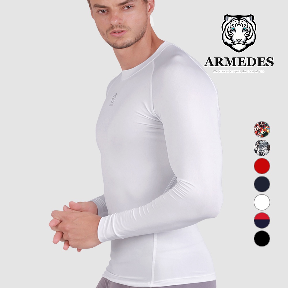 Áo thể thao nam body, áo body giữ nhiệt tay dài, co giãn 4 chiều hỗ trợ tập gym, đá banh, bóng rổ  ARMEDES - AR 141
