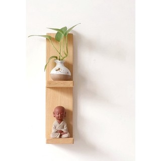 kệ treo cây cảnh kệ để đồ lưu niệm trang trí treo tường không cần khoan tường kích thước 40x10x10