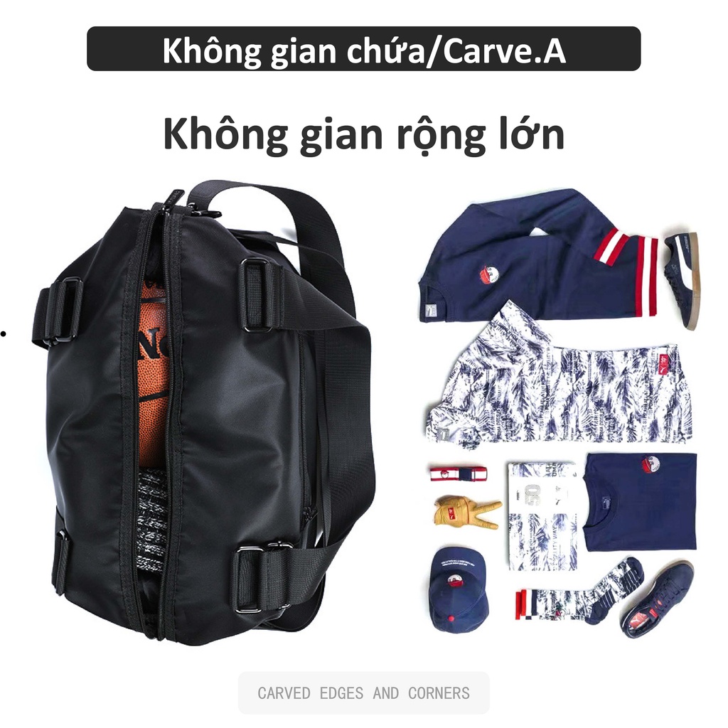 Carve.A Store Hàng Có Sẵn Túi Đeo Chéo Nylon Sức Chứa Lớn Chống Thấm Nước Đựng Hành Lý Đi Tập Gym Thể Thao Dành Cho Nam