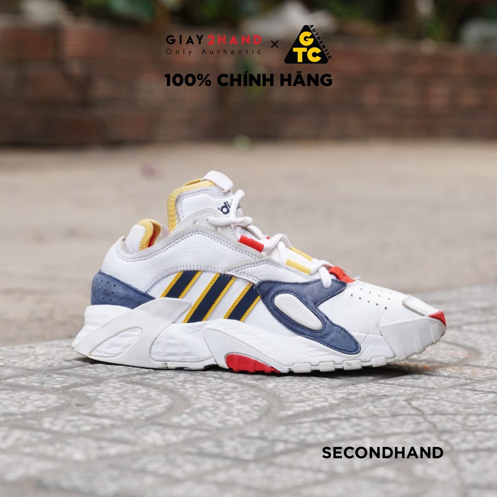 Giày Thể Thao ADIDAS STREETBALL  WHITE NAVY RED YELLOW FW8621 CŨ CHÍNH HÃNG