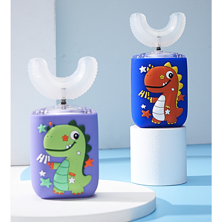Bàn Chải Đánh Răng Điện Siêu Mềm Hình Chữ U Sạc USB Cho Bé