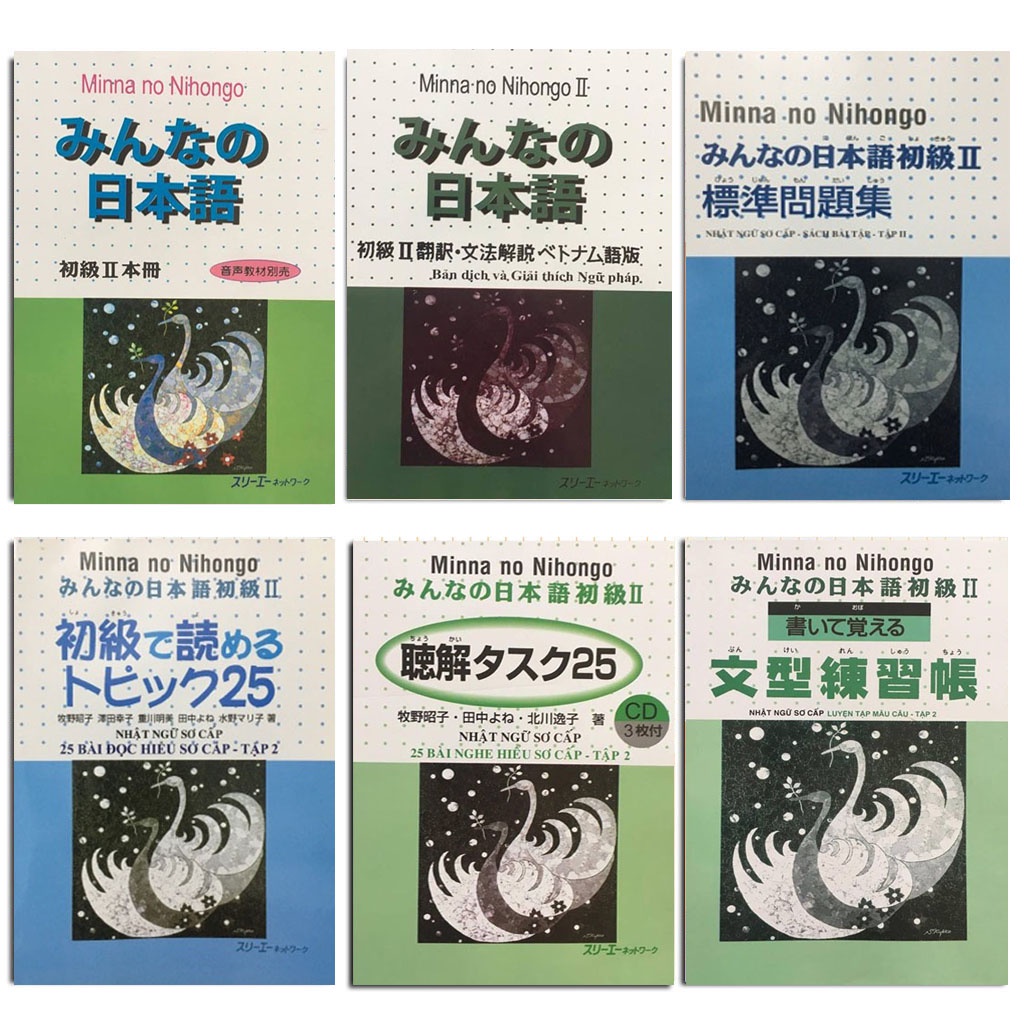 Sách Tiếng Nhật - Combo Minna No Nihongo 2 - Tiếng Nhật Sơ Cấp 2 - Dành Cho Trình Độ N4 ( Bộ 6 Cuốn )