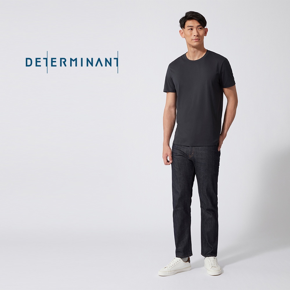 Áo thun nam Jersey Cotton thấm hút thoáng mát thương hiệu Determinant - màu Xám than [T01]