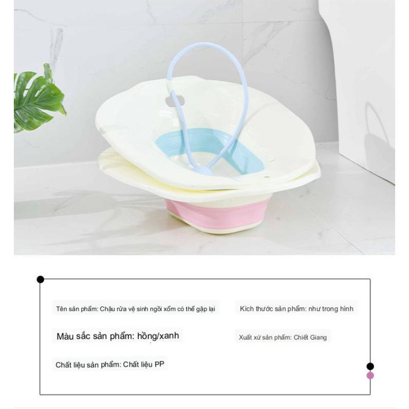 Chậu vệ sinh G01 cho phụ nữ bầu và người già kèm bơm nước tiện lợi xông hơi, hỗ trợ cho người sau điều trị trực tràng